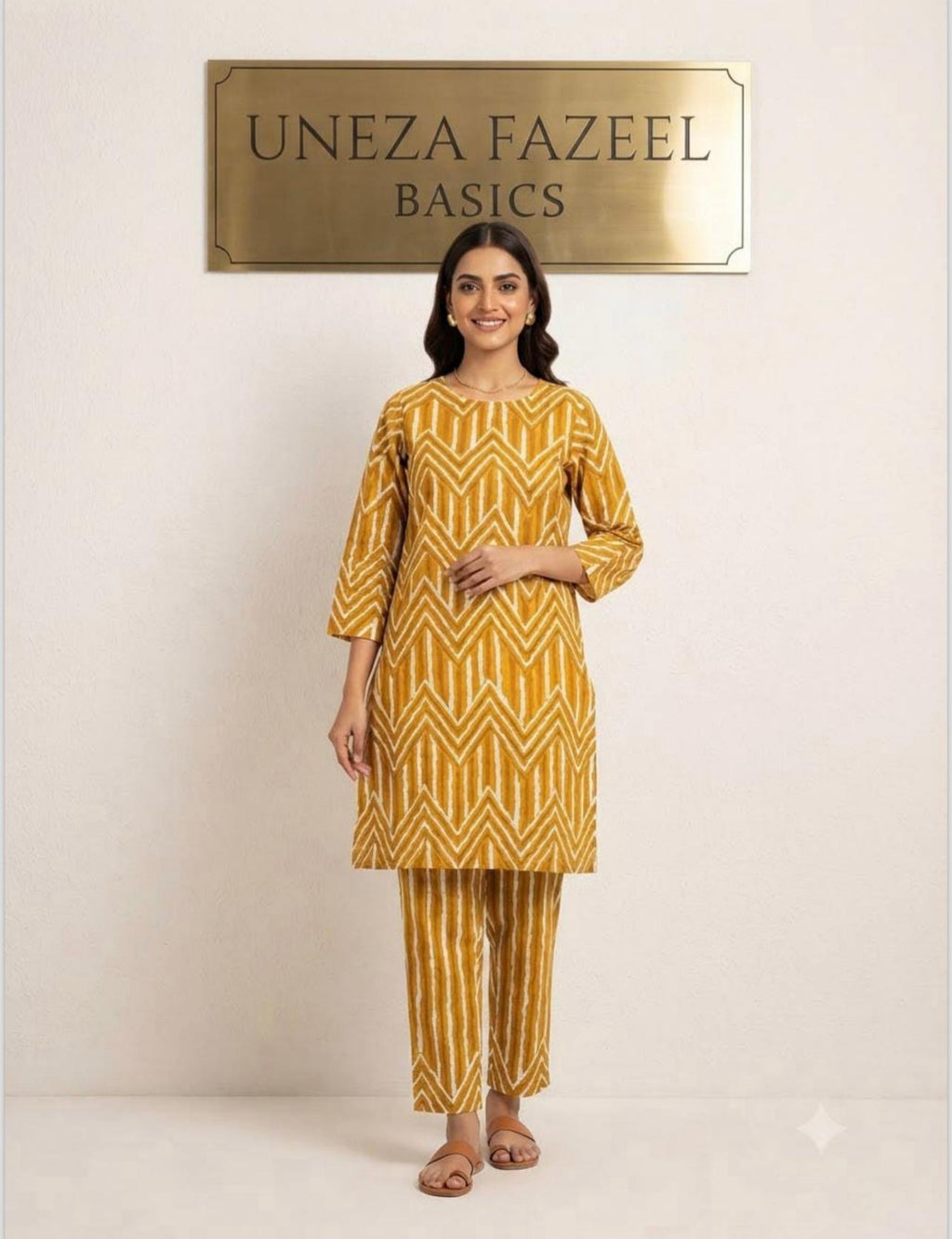 Uneza Fazeel Basics - Digital Printed Unstitched Lawn 2PC Suit