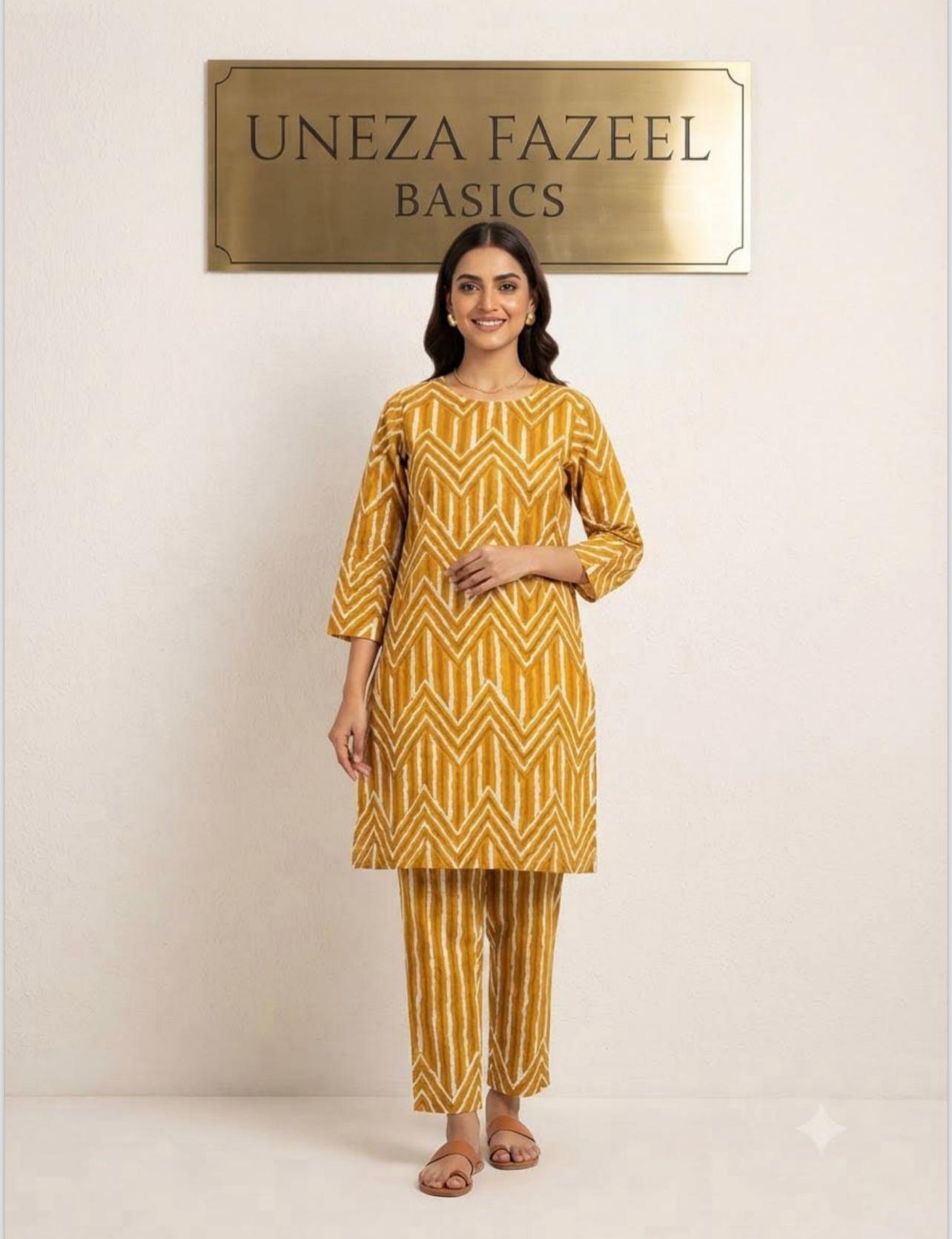 Uneza Fazeel Basics - Digital Printed Unstitched Lawn 2PC Suit