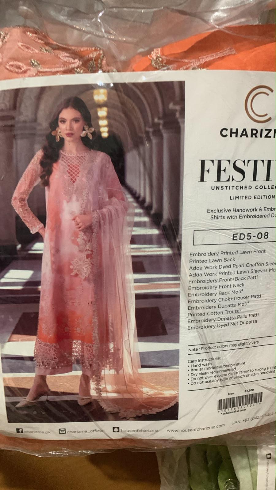 CHARIZMA FESTIVE LIMITED EDITION – HANDWORK & EMBROIDERED 3PC