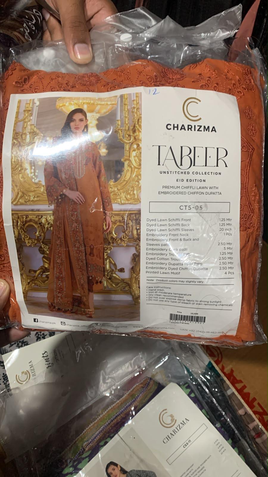 CHARIZMA TABEER FESTIVE EDIT – PREMIUM SCHIFFLI LAWN 3PC