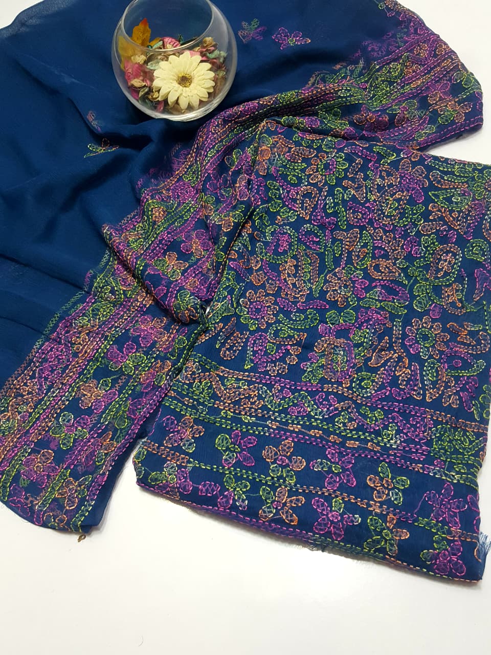 MALTI CHIKAN KARI FULL JAAL STYLISH COLLECTION – 2PC CHIFFON