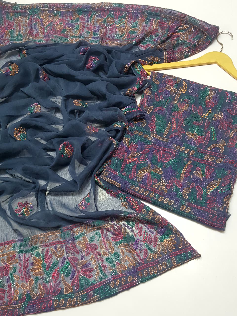 MALTI CHIKAN KARI FULL JAAL STYLISH COLLECTION – 2PC CHIFFON