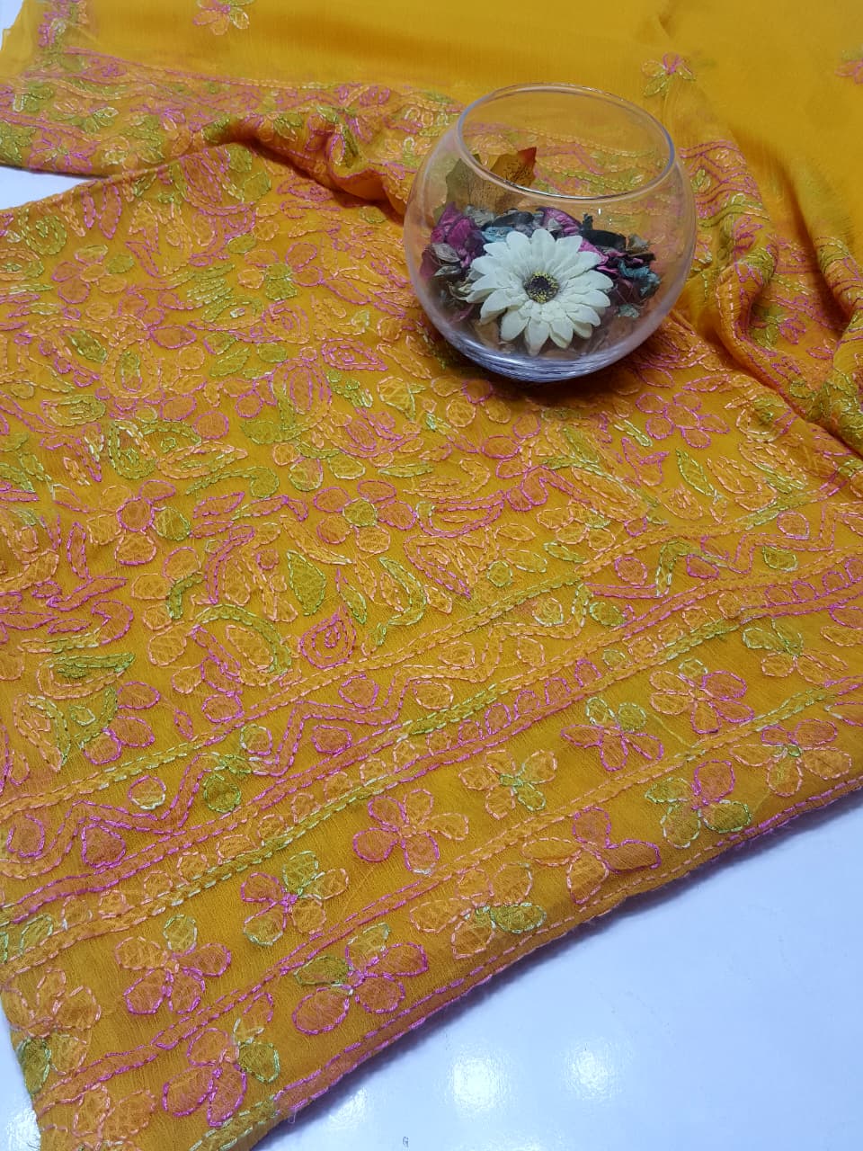 MALTI CHIKAN KARI FULL JAAL STYLISH COLLECTION – 2PC CHIFFON
