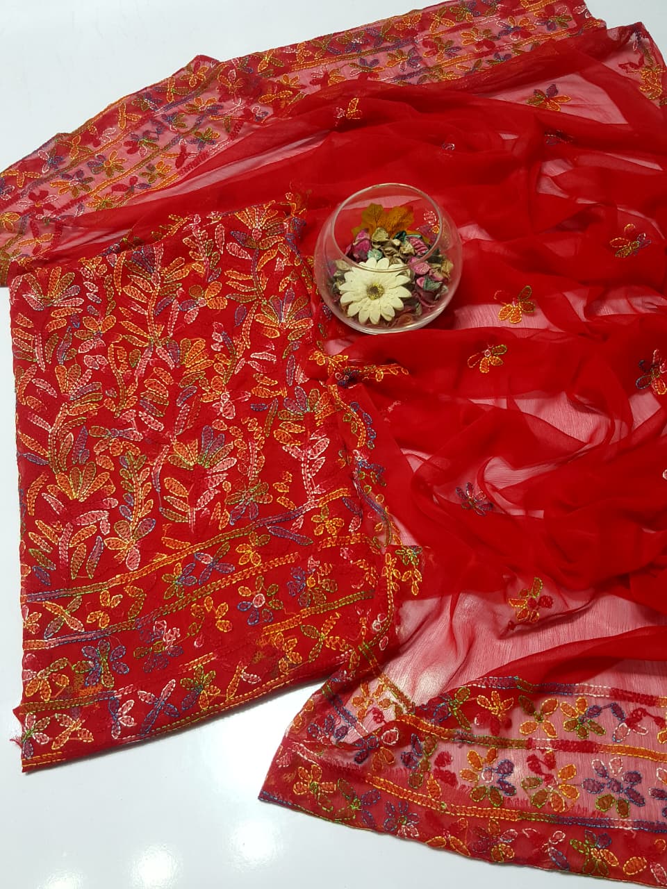 MALTI CHIKAN KARI FULL JAAL STYLISH COLLECTION – 2PC CHIFFON