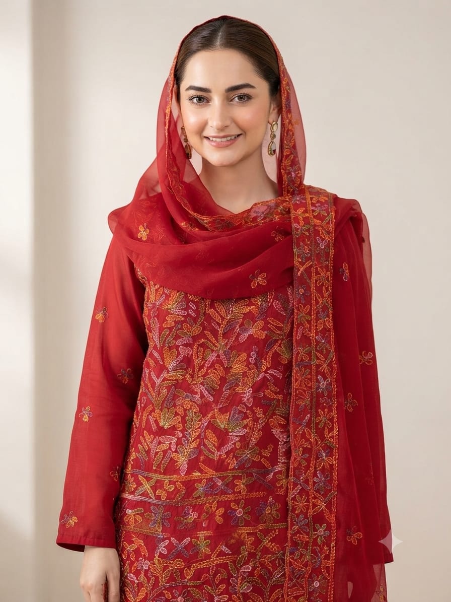 MALTI CHIKAN KARI FULL JAAL STYLISH COLLECTION – 2PC CHIFFON