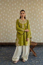 MAHIRA EMBROIDERY PREMIUM COLLECTION – 2PC (SHORT SHIRT & FARSHI SALWAR)