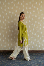MAHIRA EMBROIDERY PREMIUM COLLECTION – 2PC (SHORT SHIRT & FARSHI SALWAR)