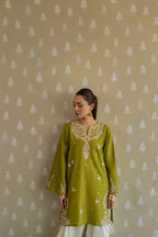 MAHIRA EMBROIDERY PREMIUM COLLECTION – 2PC (SHORT SHIRT & FARSHI SALWAR)