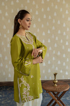 MAHIRA EMBROIDERY PREMIUM COLLECTION – 2PC (SHORT SHIRT & FARSHI SALWAR)