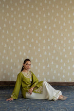 MAHIRA EMBROIDERY PREMIUM COLLECTION – 2PC (SHORT SHIRT & FARSHI SALWAR)