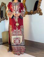 LUXURY HEAVY EMBROIDERED VISCOSE KAFTAAN SET – 2PC