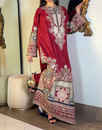 LUXURY HEAVY EMBROIDERED VISCOSE KAFTAAN SET – 2PC