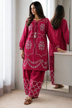 Premium Embroidered Solid Co-Ords