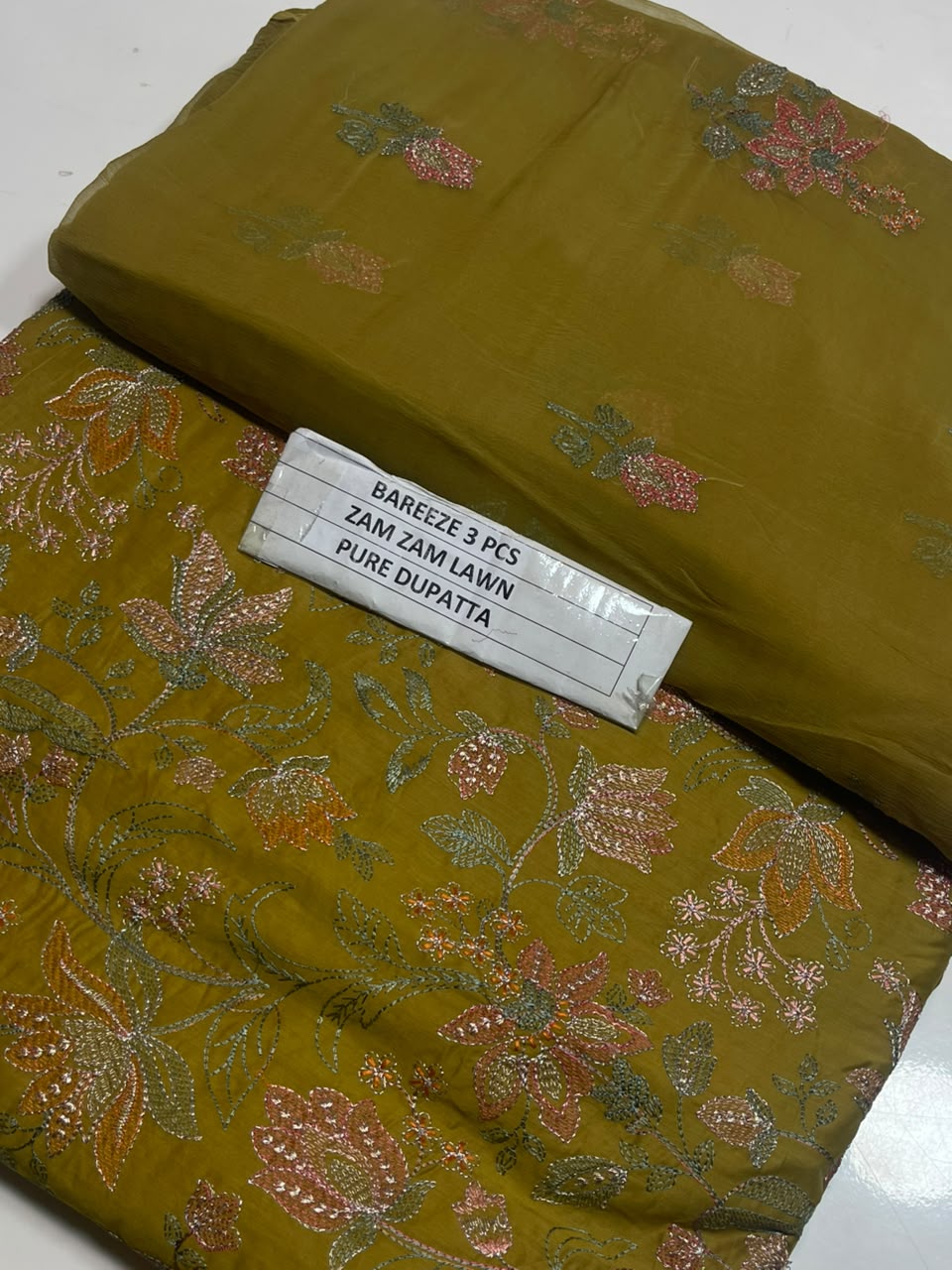 Premium Embroidered 3-Piece Unstitched Suit