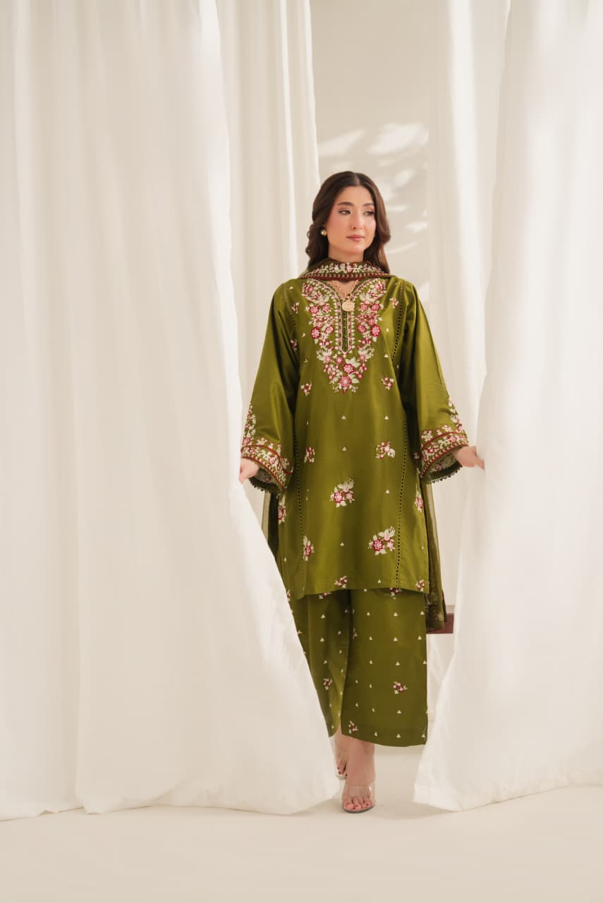 ANARKALI EMBROIDERED 3PC