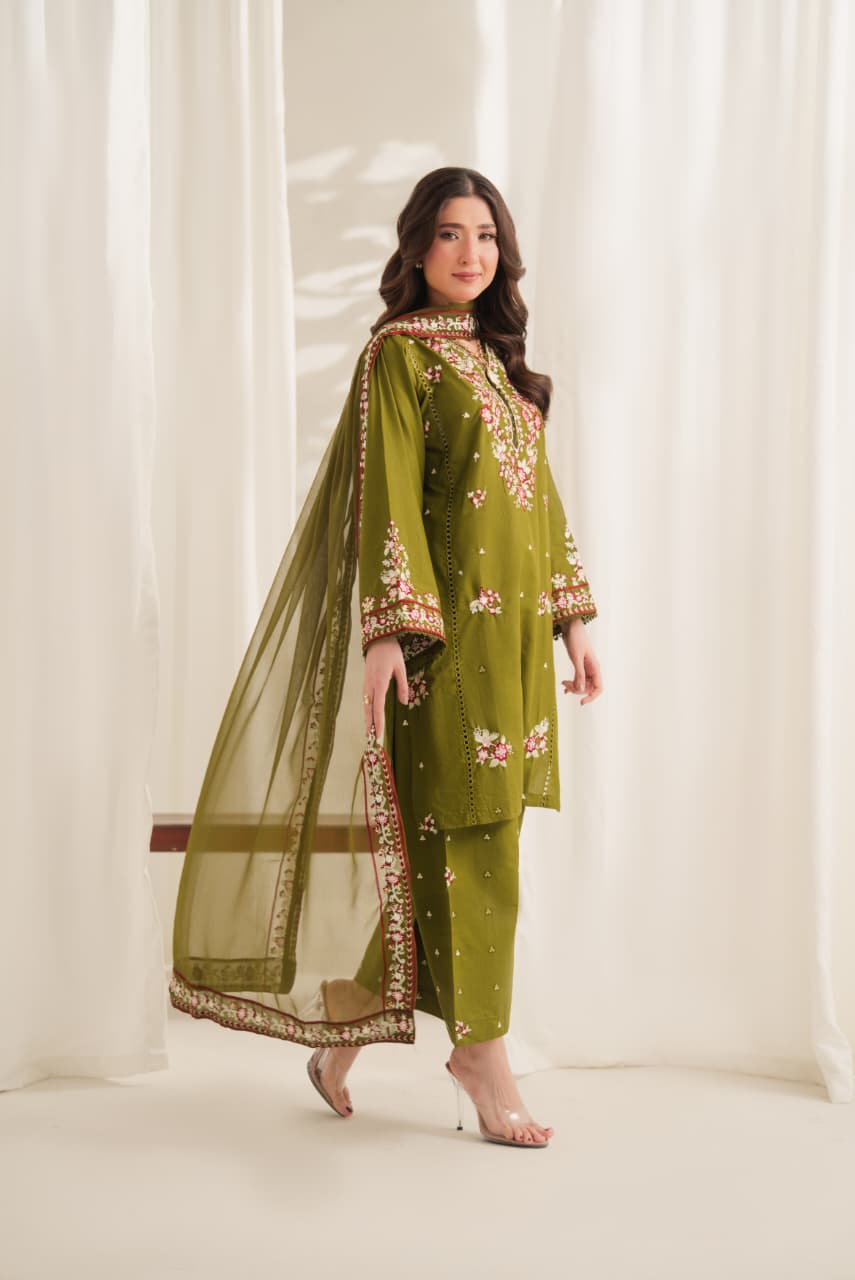 ANARKALI EMBROIDERED 3PC
