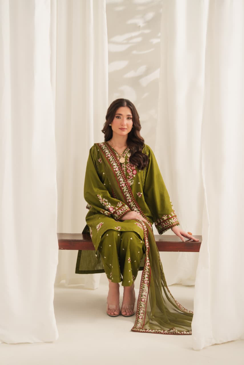 ANARKALI EMBROIDERED 3PC