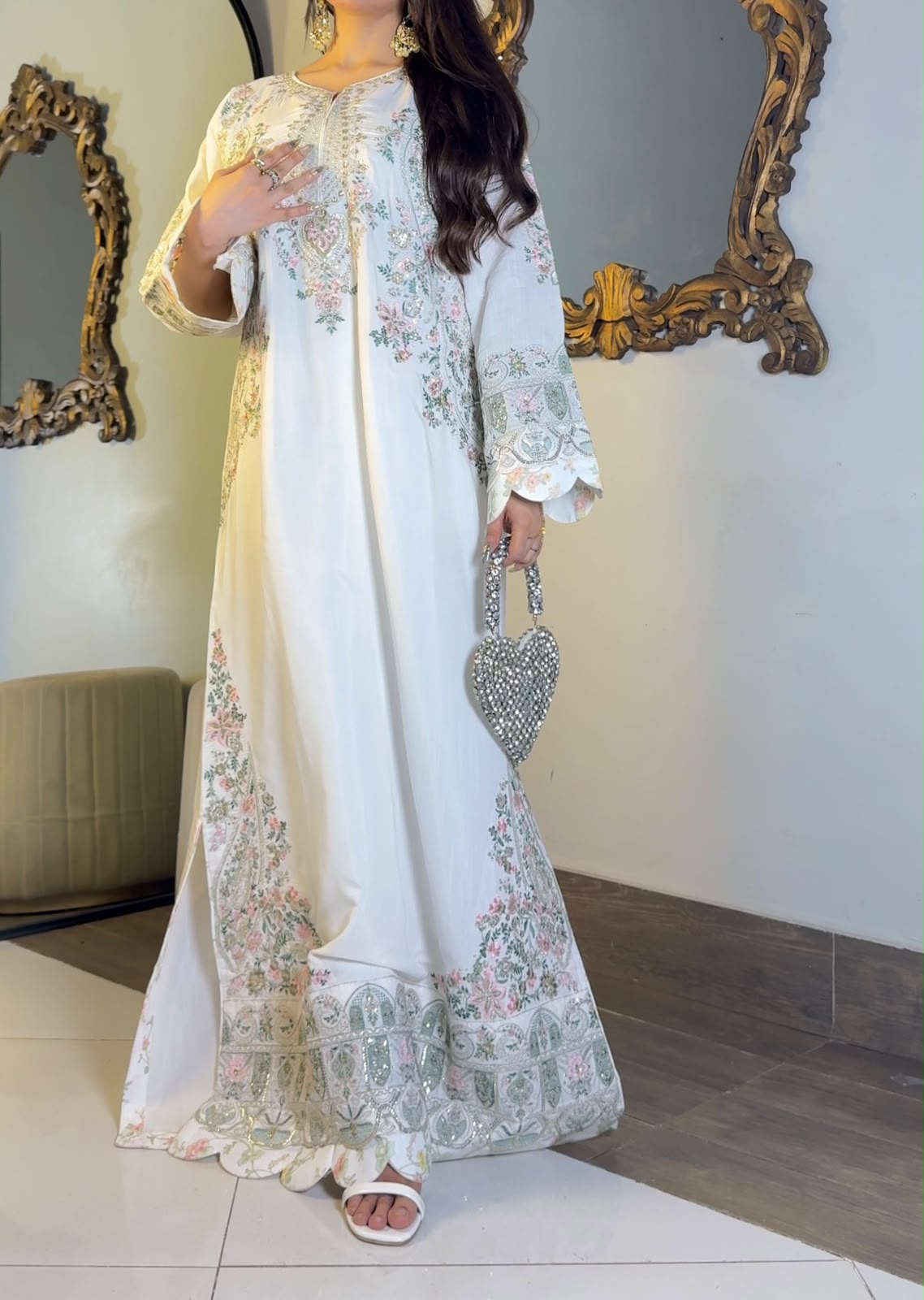 HEAVY EMBROIDERED VISCOSE KAFTAN