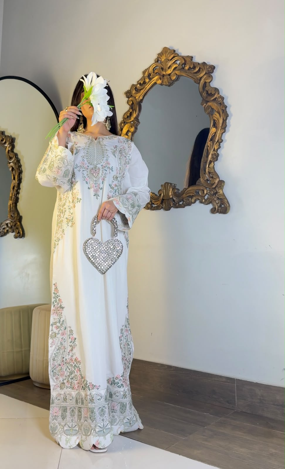 HEAVY EMBROIDERED VISCOSE KAFTAN