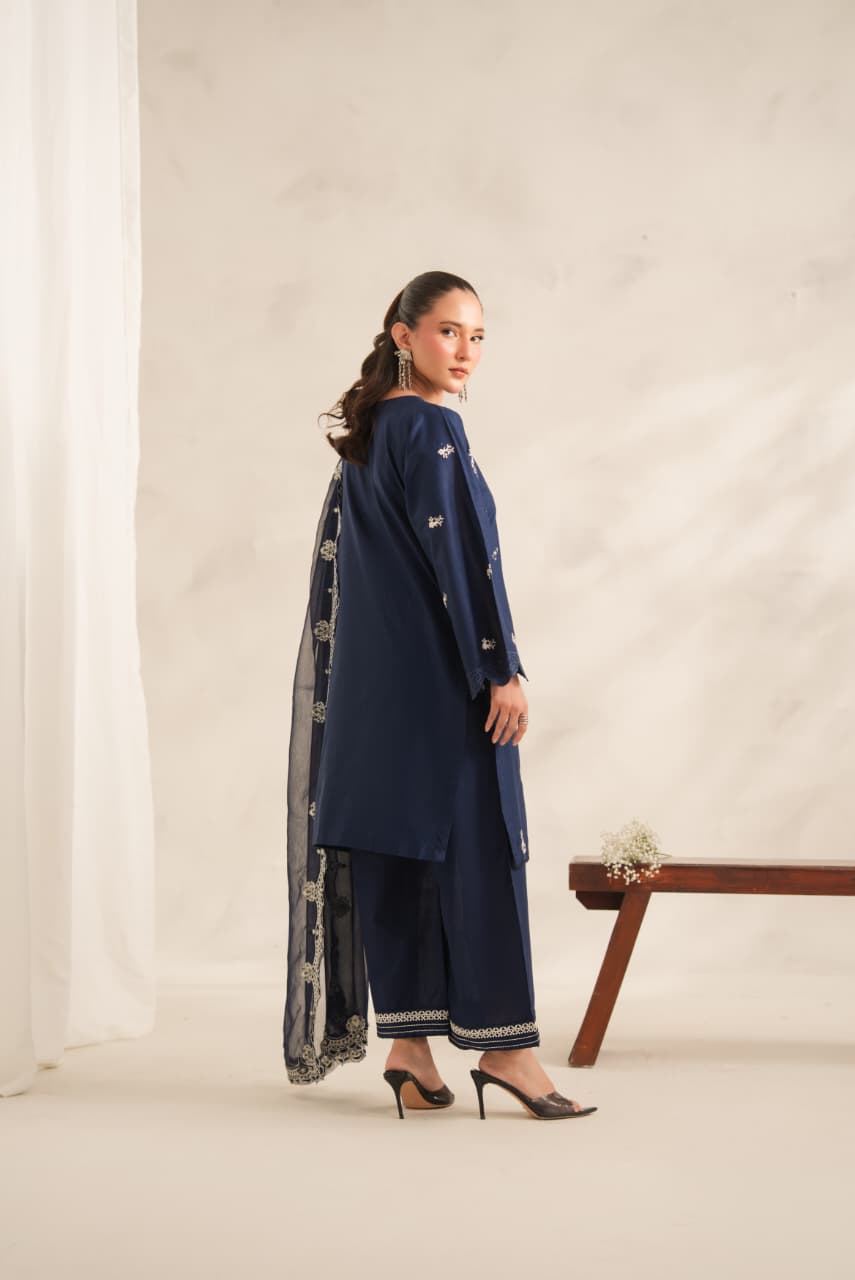 GUL-E-JAN EMBROIDERED 3PC (PLAZO)