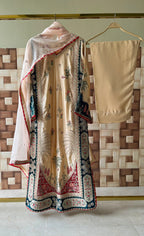 LUXURY EMBROIDERED & APPLIQUE SILK 3PC