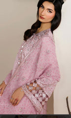 EMBROIDERED RAW SILK 3PC SUIT (UR-7082)
