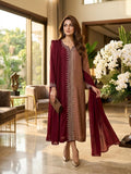 LUXURY 2-TONE RAW SILK 3PC SUIT