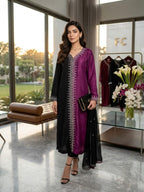 LUXURY 2-TONE RAW SILK 3PC SUIT