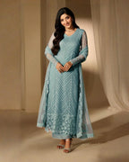 LUXURY SEQUIEN EMBROIDERED BAMBER CHIFFON 3PC