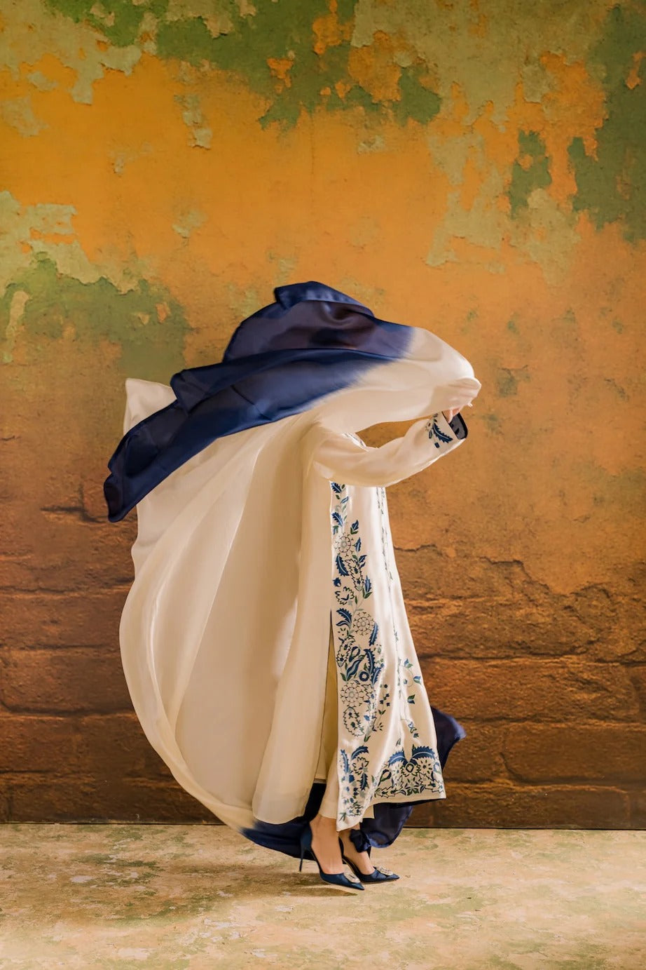 AARINA BLUE EMBROIDERED 3PC