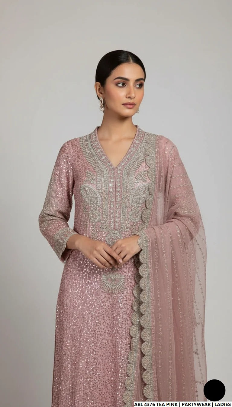 PREMIUM EMBROIDERED CHIFFON 3PC SUIT