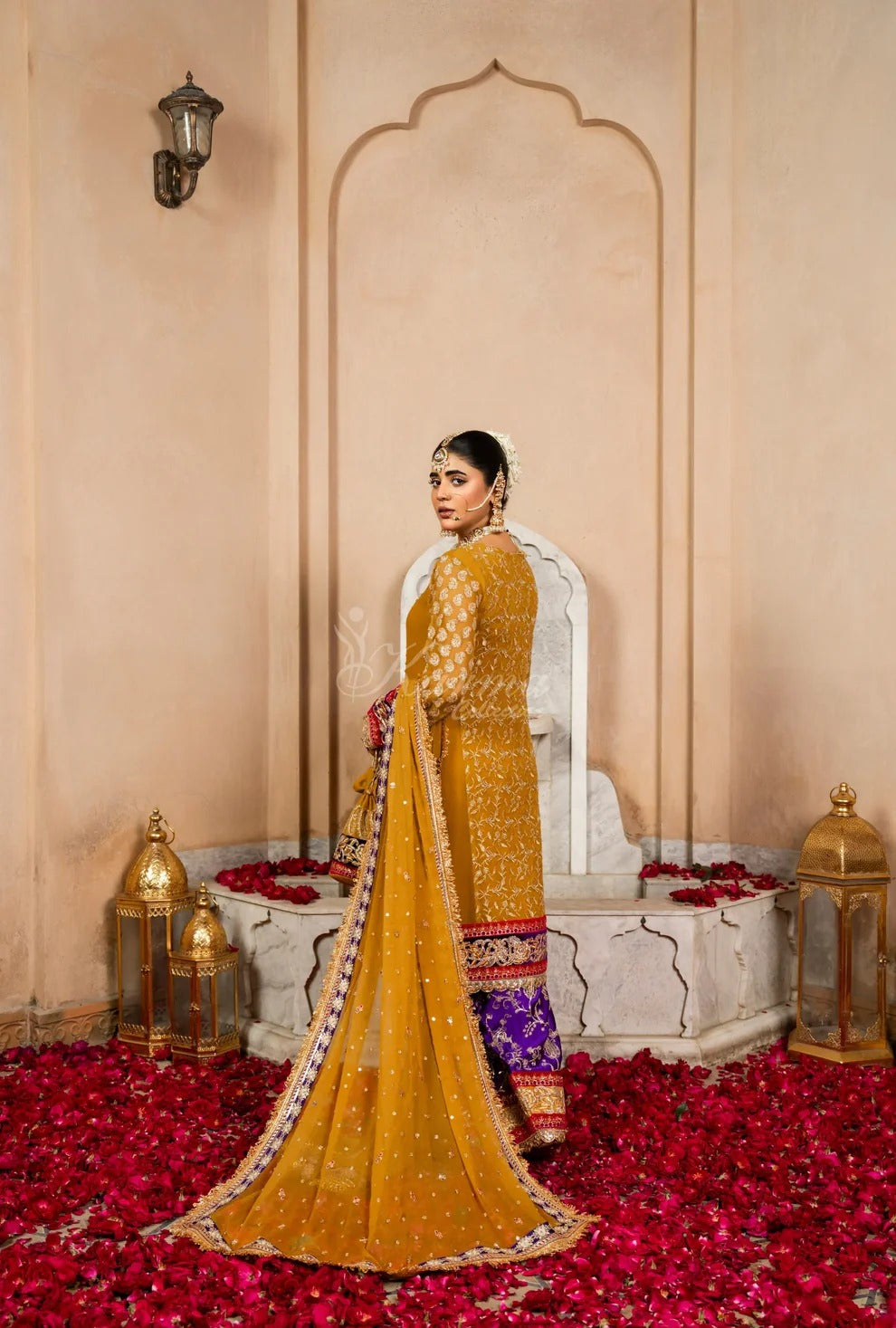 REGAL EMBROIDERED CRINKLE CHIFFON 3PC (WITH SHALWAR)