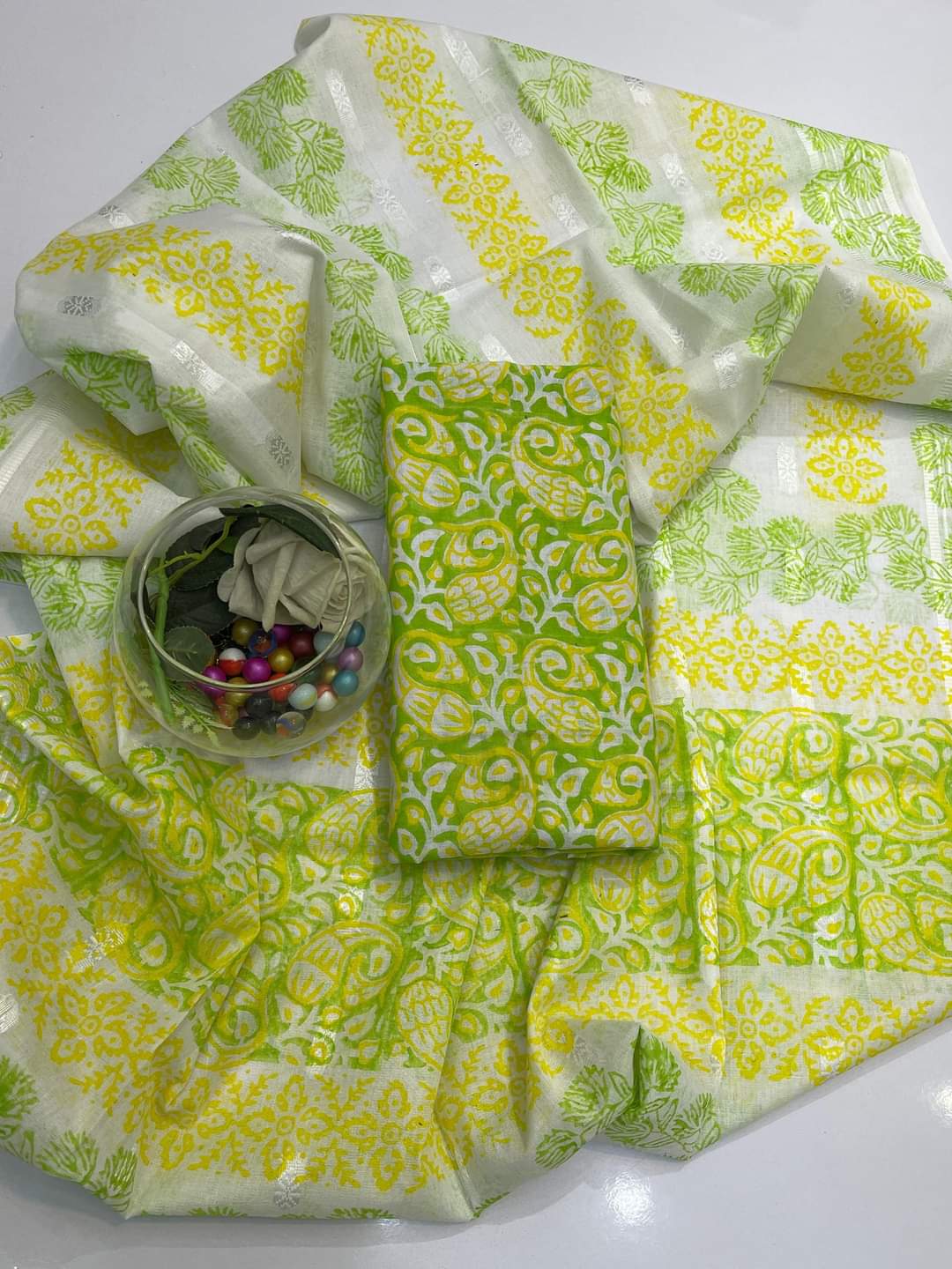 HANDMADE HEAVY BLOCK PRINT SOFT LAWN SET
