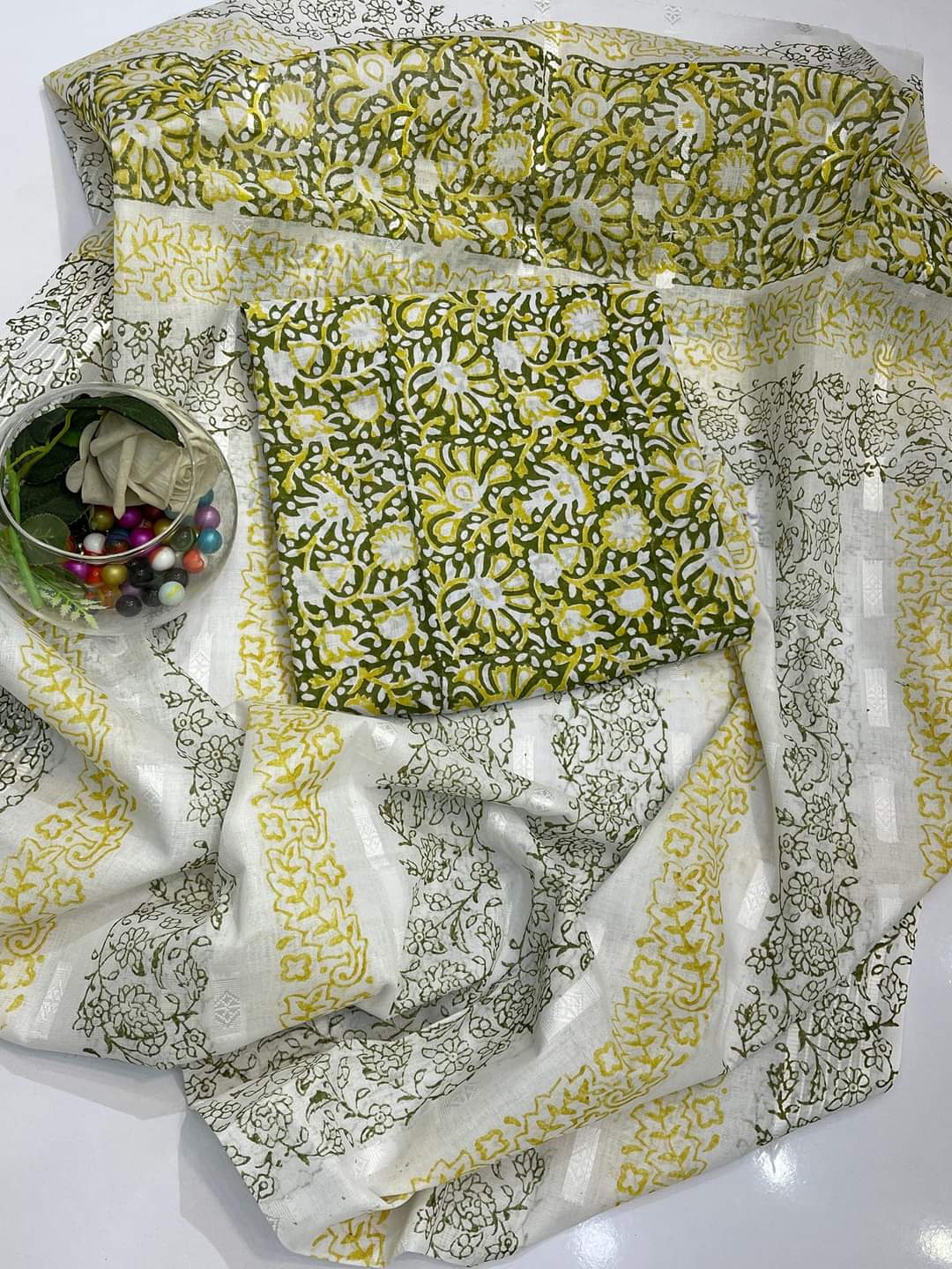 HANDMADE HEAVY BLOCK PRINT SOFT LAWN SET