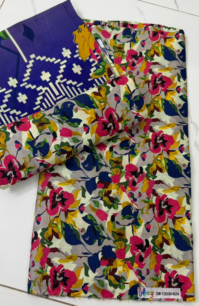 DIGITAL PRINTED LAWN 3PC SUIT (UNSTITCHED)