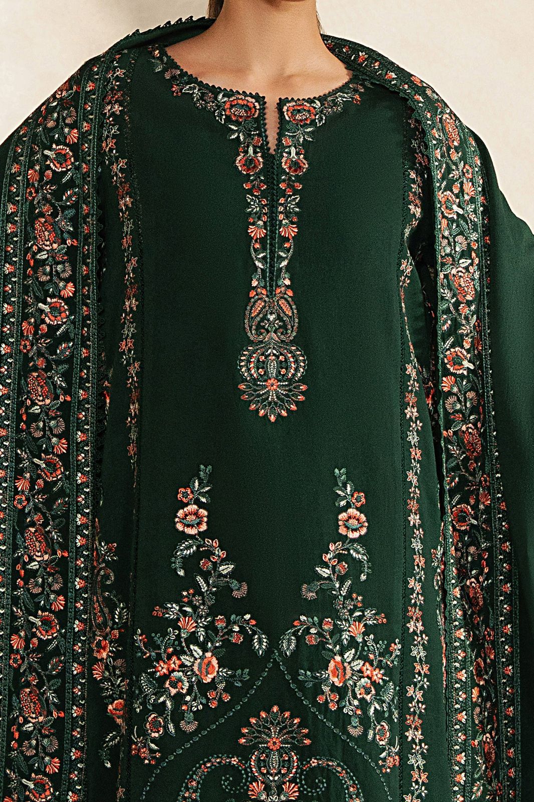 JAZMIN LUXURY EMBROIDERED EGYPTIAN LAWN 3PC