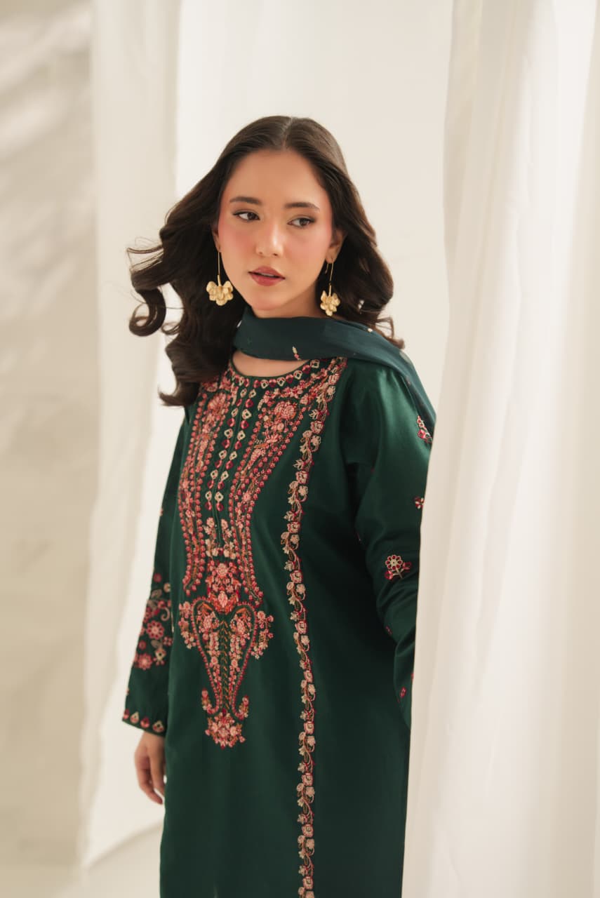 SOHA EMBROIDERED 3PC PLAZO SUIT