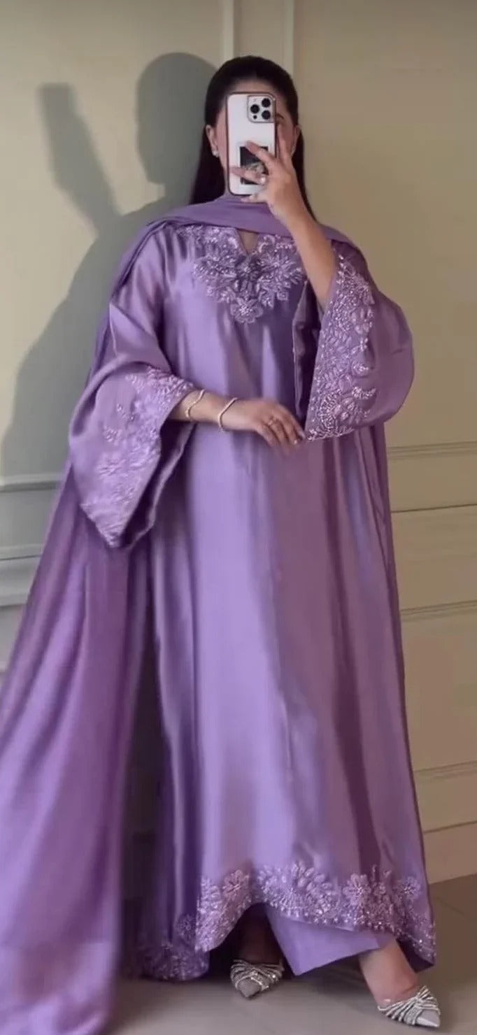 PREMIUM EMBELLISHED SILK 3PC SUIT