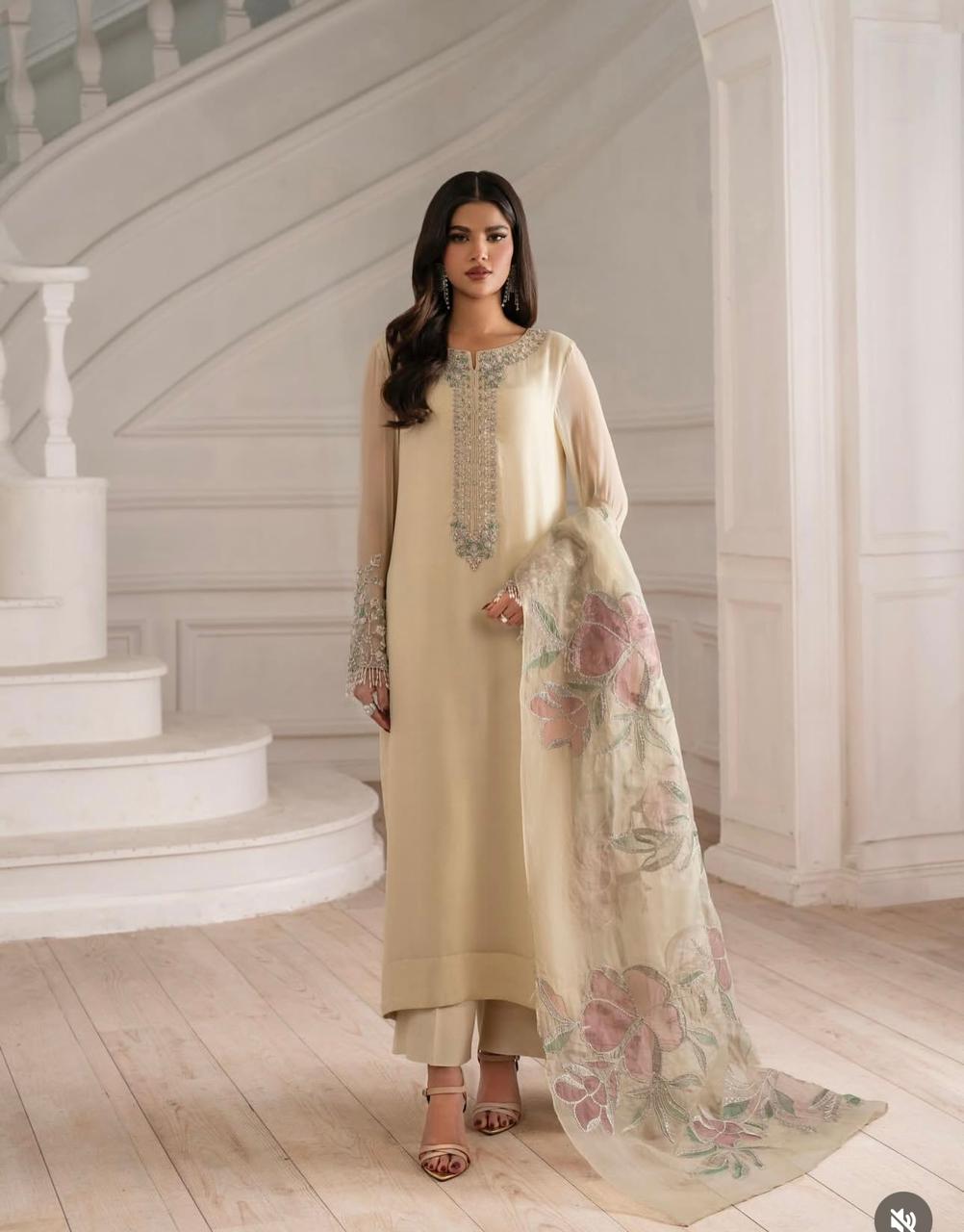 PURE CHIFFON KORA DABKA 3PC SUIT