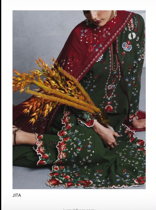 3PC UNSTITCHED EMBROIDERED KARANDI COLLECTION