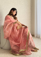 3 Pcs Full Flairy Sequence & Thread Work Rawsilk Mexi  Embroidered Organza Dupta & Silk Trouser