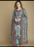 NEW ARRIVAL 3 PCS SILKY SUIT WITH AIRLINE SHIRT