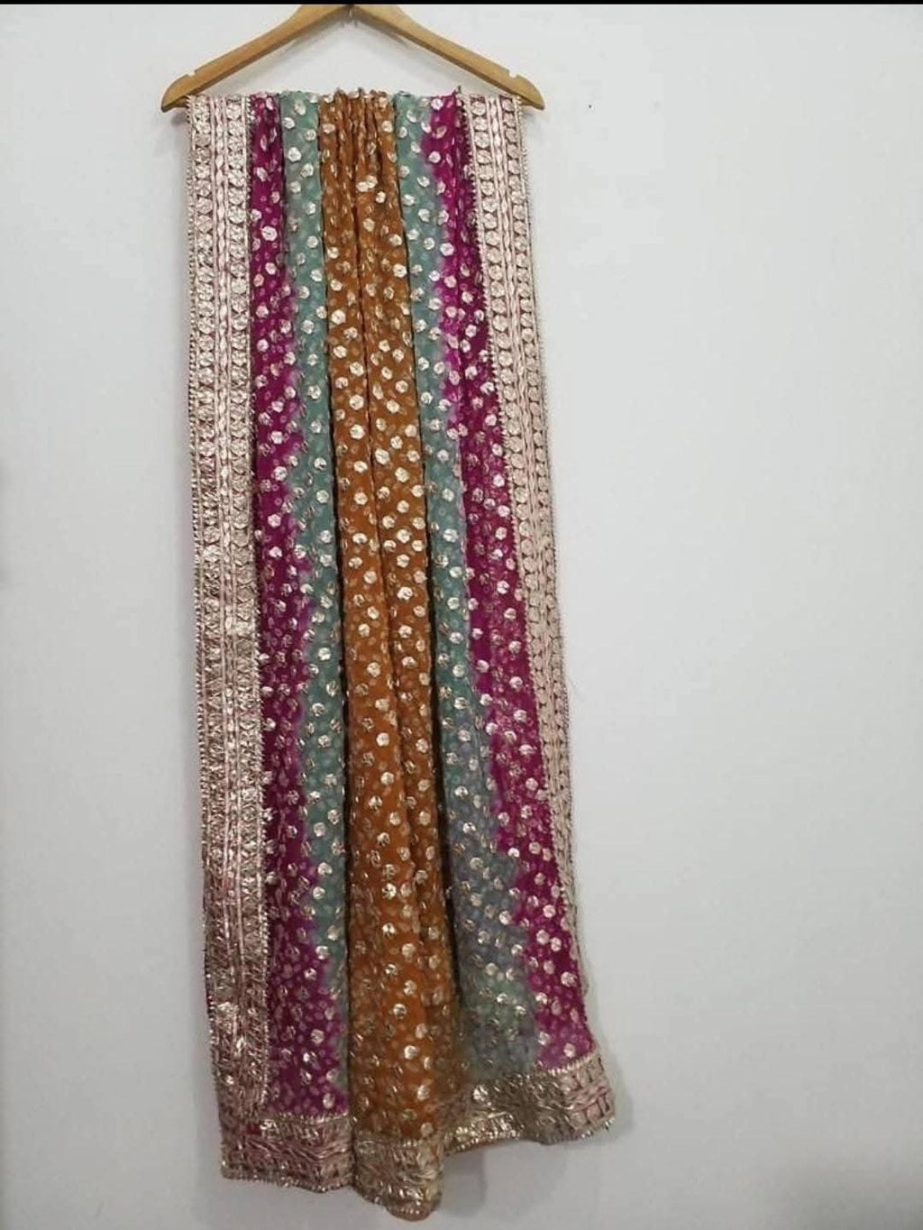 Hand Made Coin Rose Gold Gotta Chunri Shawls