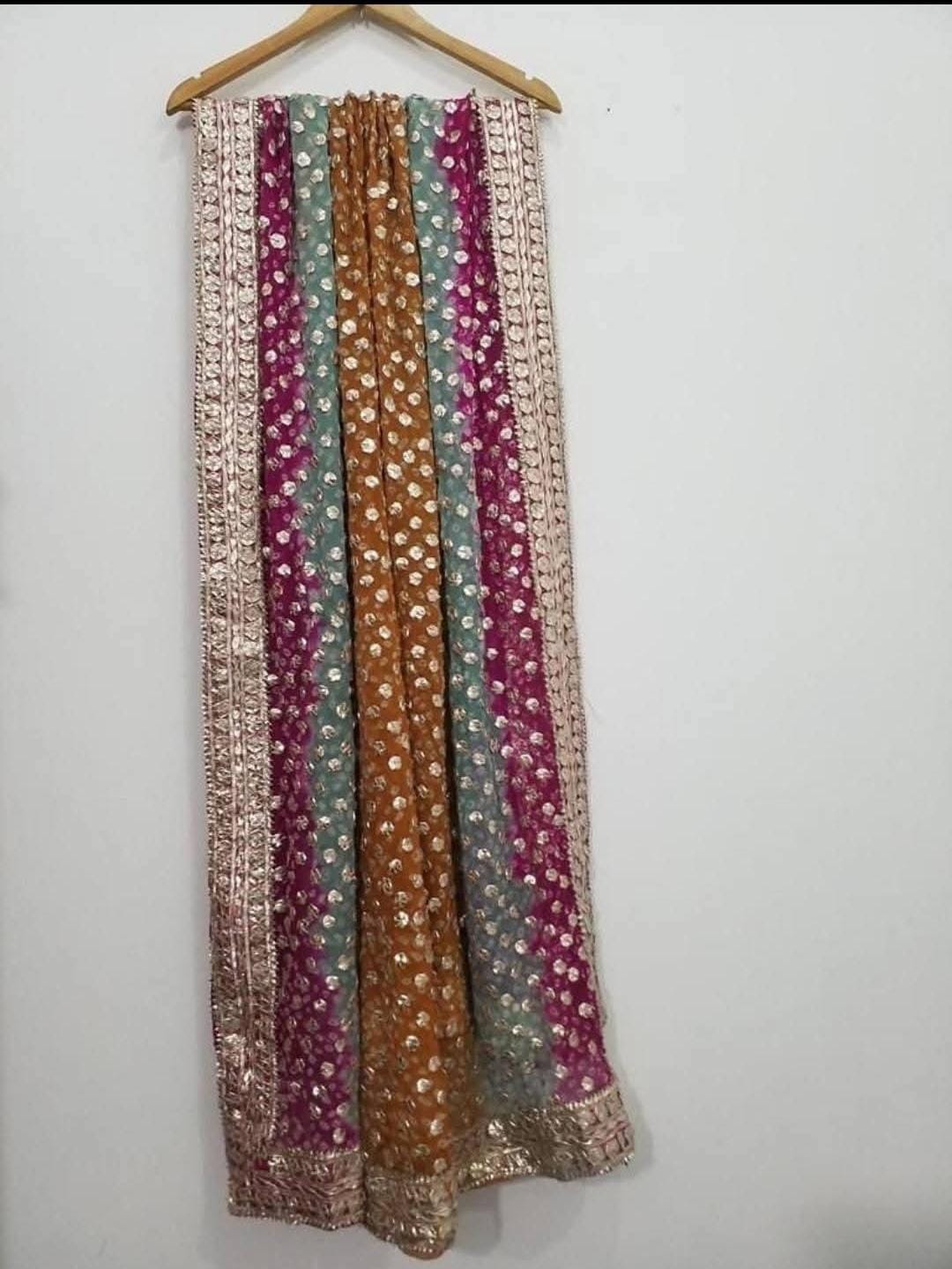 Hand Made Coin Rose Gold Gotta Chunri Shawls
