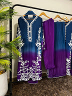 AIMAN MINAL THREE-PIECE LUXURY SILK KAFTAN SET