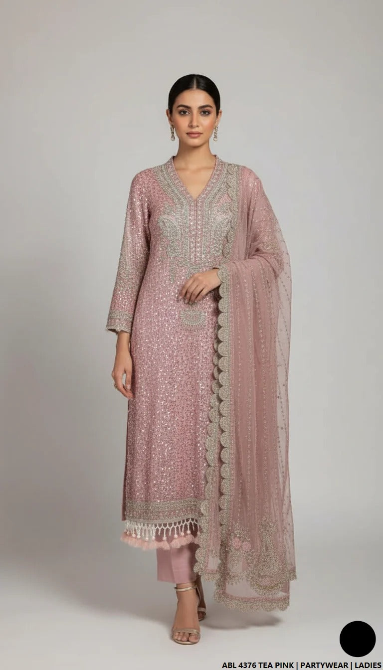 PREMIUM EMBROIDERED CHIFFON 3PC SUIT