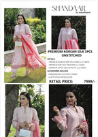 Premium Korean Silk 3 Pcs Unstitched