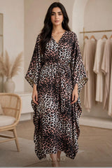 Winter Whisper Kaftan Blush Leopard