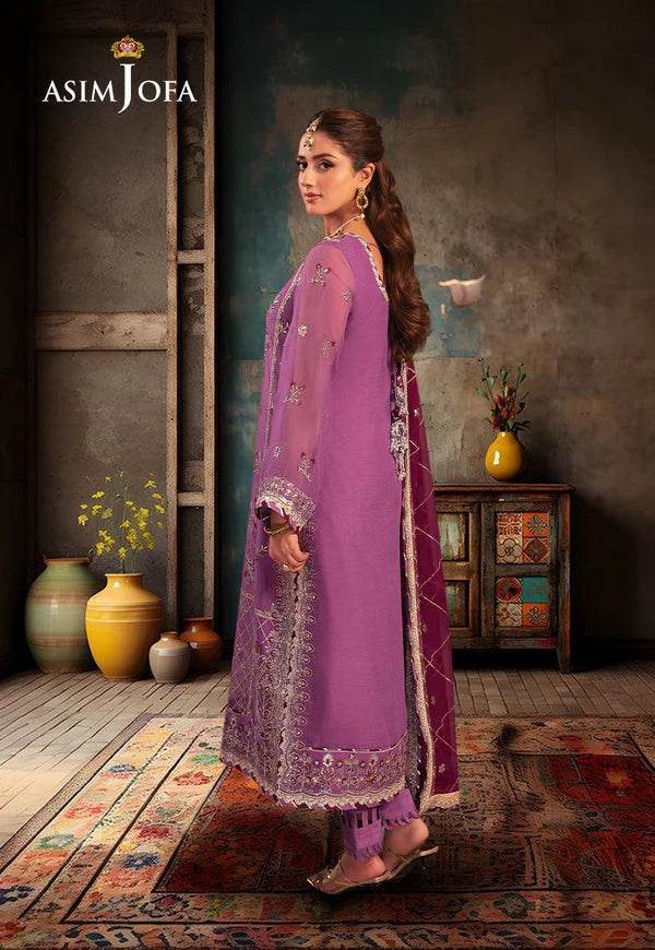 Ajcd-15 embroidered net 3 pcs - Andaz By Uneza Fazeel
