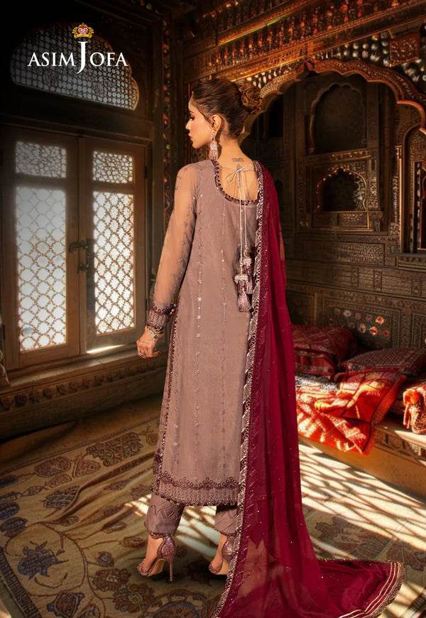 Ajcd-15 embroidered net 3 pcs - Andaz By Uneza Fazeel